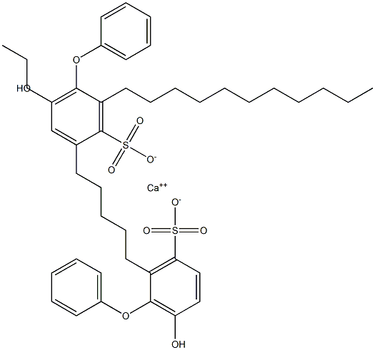 Bis(6-hydroxy-2-undecyl[oxybisbenzene]-3-sulfonic acid)calcium salt Structure