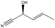 [S,(+)]-2-Hydroxy-3-pentenenitrile Structure