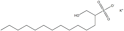 1-Hydroxytetradecane-2-sulfonic acid potassium salt,,结构式