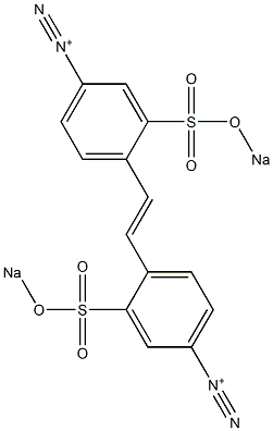 2,2'-ジ(ソジオスルホ)スチルベン-4,4'-ビス(ジアゾニウム) 化学構造式