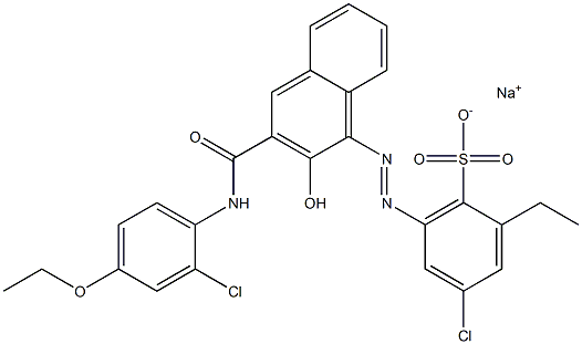 4-Chloro-2-ethyl-6-[[3-[[(2-chloro-4-ethoxyphenyl)amino]carbonyl]-2-hydroxy-1-naphtyl]azo]benzenesulfonic acid sodium salt