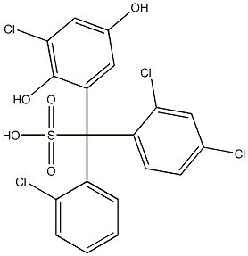 (2-Chlorophenyl)(2,4-dichlorophenyl)(3-chloro-2,5-dihydroxyphenyl)methanesulfonic acid