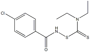 N-[(Diethylamino)(thiocarbonyl)thio]-4-chlorobenzamide 结构式