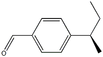 (-)-4-[(R)-sec-ブチル]ベンズアルデヒド 化学構造式