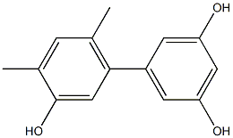 4',6'-Dimethyl-1,1'-biphenyl-3,3',5-triol,,结构式