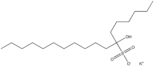7-Hydroxyoctadecane-7-sulfonic acid potassium salt,,结构式