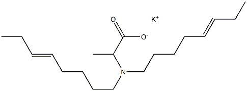 2-[ジ(5-オクテニル)アミノ]プロパン酸カリウム 化学構造式