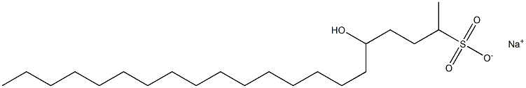 5-Hydroxyhenicosane-2-sulfonic acid sodium salt Structure