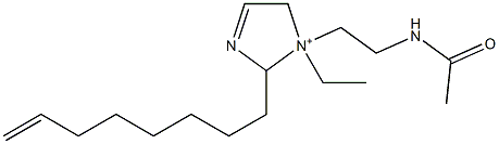 1-[2-(Acetylamino)ethyl]-1-ethyl-2-(7-octenyl)-3-imidazoline-1-ium 结构式