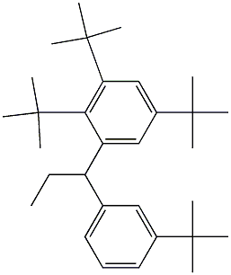 1-(2,3,5-Tri-tert-butylphenyl)-1-(3-tert-butylphenyl)propane,,结构式