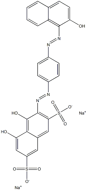 4,5-Dihydroxy-3-[4-[(2-hydroxy-1-naphthalenyl)azo]phenylazo]naphthalene-2,7-disulfonic acid disodium salt Struktur