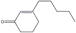 3-ペンチル-2-シクロヘキセン-1-オン 化学構造式