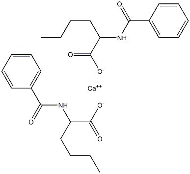Bis(2-benzoylaminohexanoic acid)calcium salt,,结构式