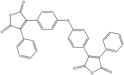 3,3'-[オキシビス(4,1-フェニレン)]ビス[4-フェニルフラン-2,5-ジオン] 化学構造式