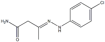 3-[2-(p-Chlorophenyl)hydrazono]butyramide 结构式