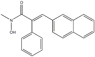 (E)-3-(2-Naphthalenyl)-2-phenyl-N-methyl-2-propenehydroxamic acid,,结构式