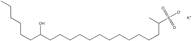 15-Hydroxyhenicosane-2-sulfonic acid potassium salt,,结构式