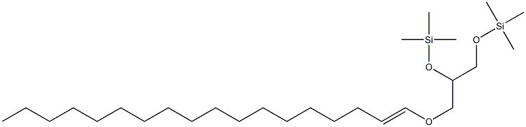 1-オクタデセニル-2,3-ジ(トリメチルシリル)グリセロール 化学構造式