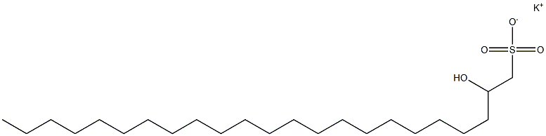 2-Hydroxytricosane-1-sulfonic acid potassium salt,,结构式