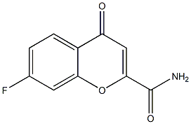 7-Fluoro-4-oxo-4H-1-benzopyran-2-carboxamide 结构式