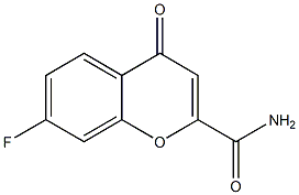 7-Fluoro-4-oxo-4H-1-benzopyran-2-carboxamide Structure