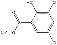 3,5-Dichloro-2-hydroxybenzenesulfinic acid sodium salt Structure