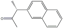 [R,(-)]-3-(2-ナフチル)-2-ブタノン 化学構造式