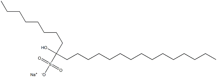 9-Hydroxytetracosane-9-sulfonic acid sodium salt,,结构式