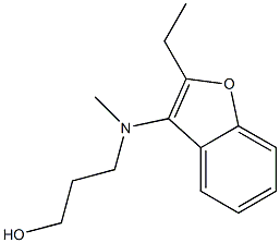 3-[(2-Ethylbenzofuran-3-yl)methylamino]-1-propanol,,结构式