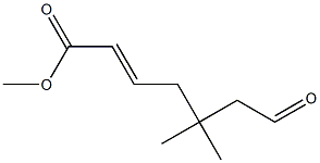 (E)-5,5-ジメチル-7-オキソ-2-ヘプテン酸メチル 化学構造式