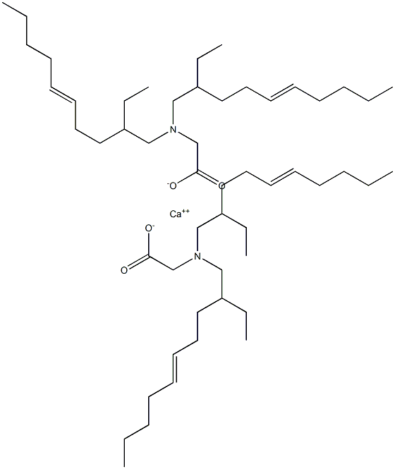 ビス[N,N-ビス(2-エチル-5-デセニル)グリシン]カルシウム 化学構造式