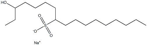 3-Hydroxyheptadecane-8-sulfonic acid sodium salt Structure