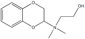 2-[N-(1,4-ベンゾジオキサン-2-イル)メチル-N-メチルアミノ]エタノール 化学構造式