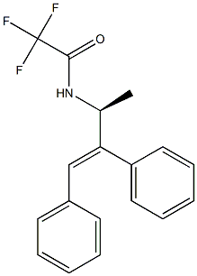 (-)-2,2,2-トリフルオロ-N-[(S)-1-メチル-2,3-ジフェニルアリル]アセトアミド 化学構造式