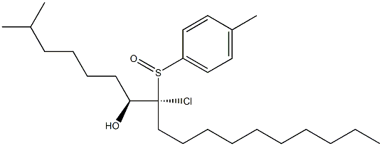 (7S,8R)-8-クロロ-8-(p-トリルスルフィニル)-2-メチルオクタデカン-7-オール 化学構造式