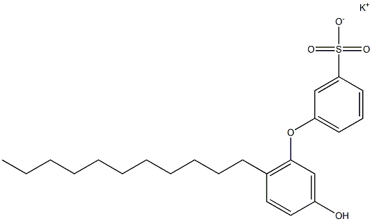 3'-Hydroxy-6'-undecyl[oxybisbenzene]-3-sulfonic acid potassium salt Structure