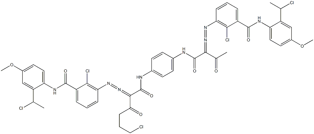 3,3'-[2-(2-Chloroethyl)-1,4-phenylenebis[iminocarbonyl(acetylmethylene)azo]]bis[N-[2-(1-chloroethyl)-4-methoxyphenyl]-2-chlorobenzamide]