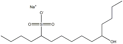 11-Hydroxypentadecane-5-sulfonic acid sodium salt Structure