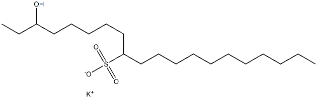 3-Hydroxyicosane-9-sulfonic acid potassium salt,,结构式