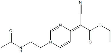  4-[Cyano(ethoxycarbonyl)methylene]-1,4-dihydro-1-(2-acetylaminoethyl)pyrimidine