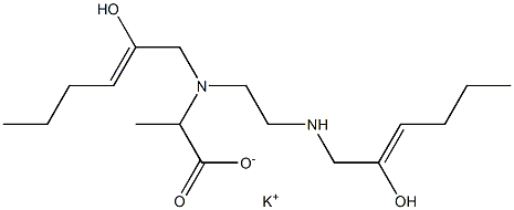 2-[N-(2-Hydroxy-2-hexenyl)-N-[2-(2-hydroxy-2-hexenylamino)ethyl]amino]propionic acid potassium salt,,结构式