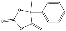 5-メチル-5-フェニル-4-メチレン-1,3-ジオキソラン-2-オン 化学構造式