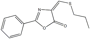4-Propylthiomethylene-2-phenyloxazol-5(4H)-one 结构式