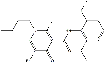  N-(2,6-Diethylphenyl)-1,4-dihydro-2,6-dimethyl-4-oxo-1-butyl-5-bromo-3-pyridinecarboxamide