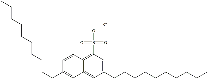 3,6-Didecyl-1-naphthalenesulfonic acid potassium salt Struktur