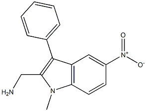 1-Methyl-5-nitro-3-phenyl-1H-indole-2-methanamine 结构式