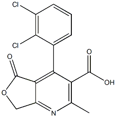 4-(2,3-Dichlorophenyl)-2-methyl-5,7-dihydro-5-oxofuro[3,4-b]pyridine-3-carboxylic acid 结构式