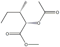 (2S,3S)-2-Acetoxy-3-methylpentanoic acid methyl ester Struktur