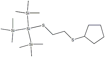 Tris(trimethylsilyl)[2-(cyclopentylthio)ethylthio]silane 结构式