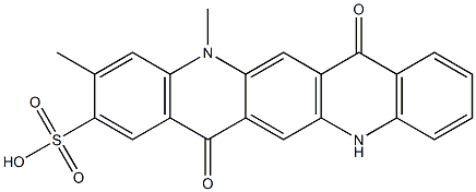 5,7,12,14-テトラヒドロ-3,5-ジメチル-7,14-ジオキソキノ[2,3-b]アクリジン-2-スルホン酸 化学構造式